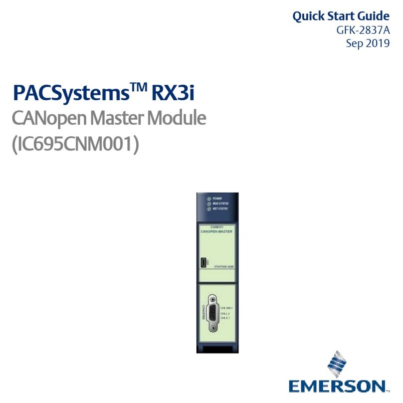 Emerson PACSystems RX3i quick start guide