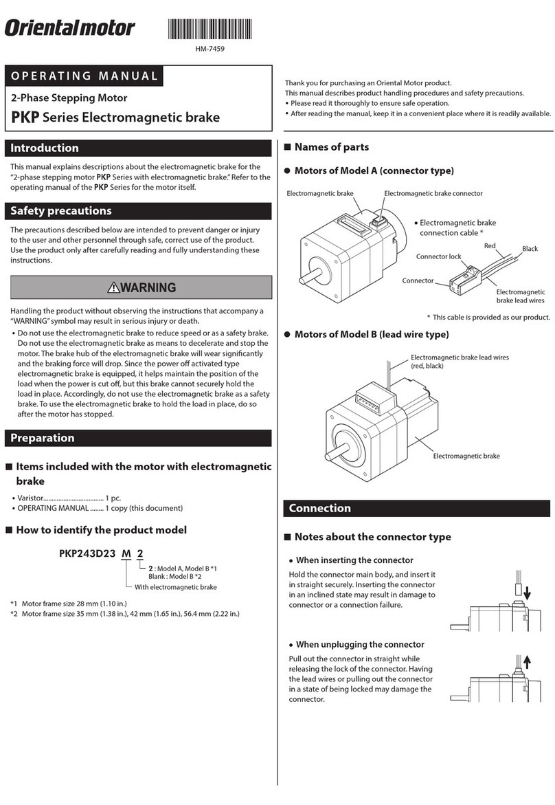 Oriental motor PKP Series operating manual