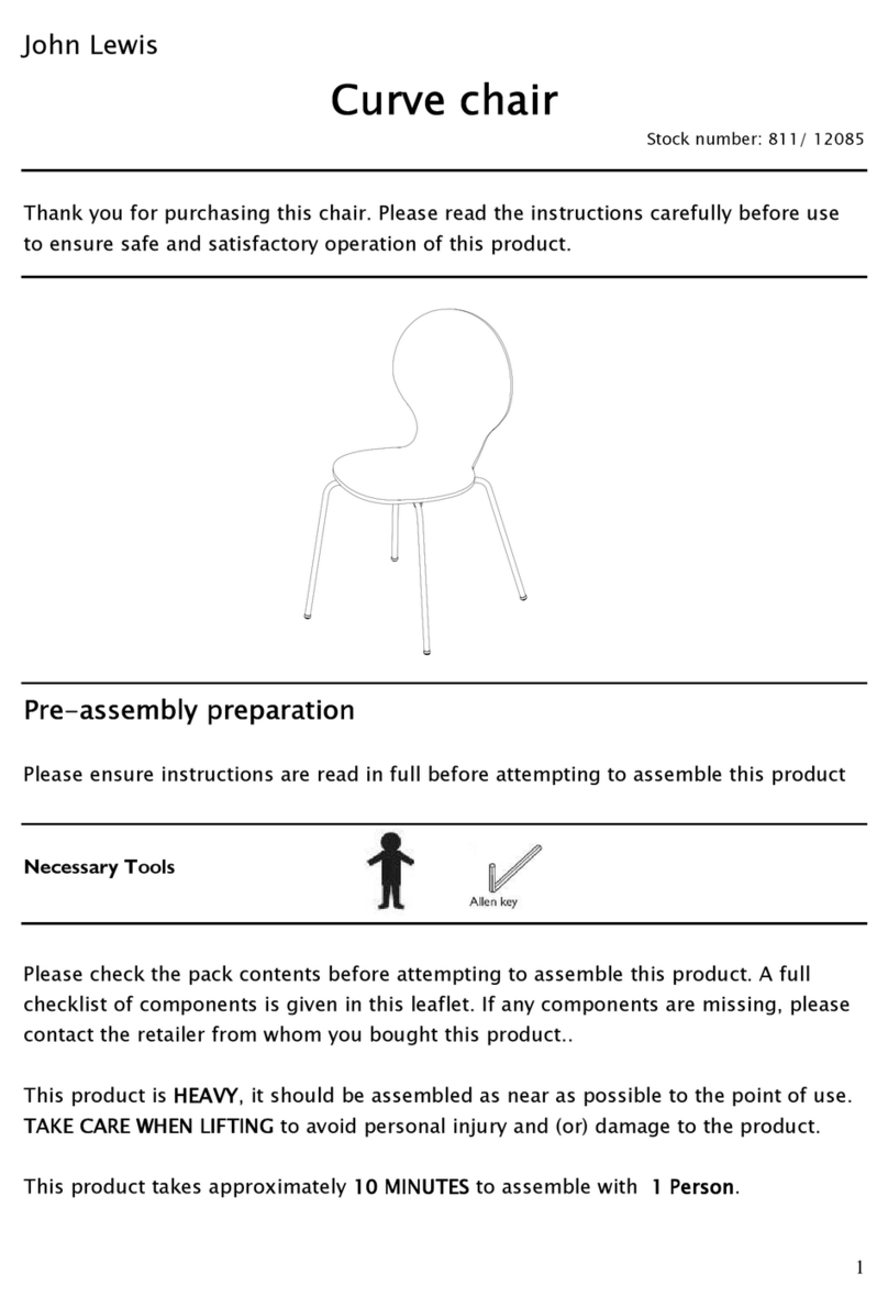 John Lewis Curve chair 811/ 12085 instructions