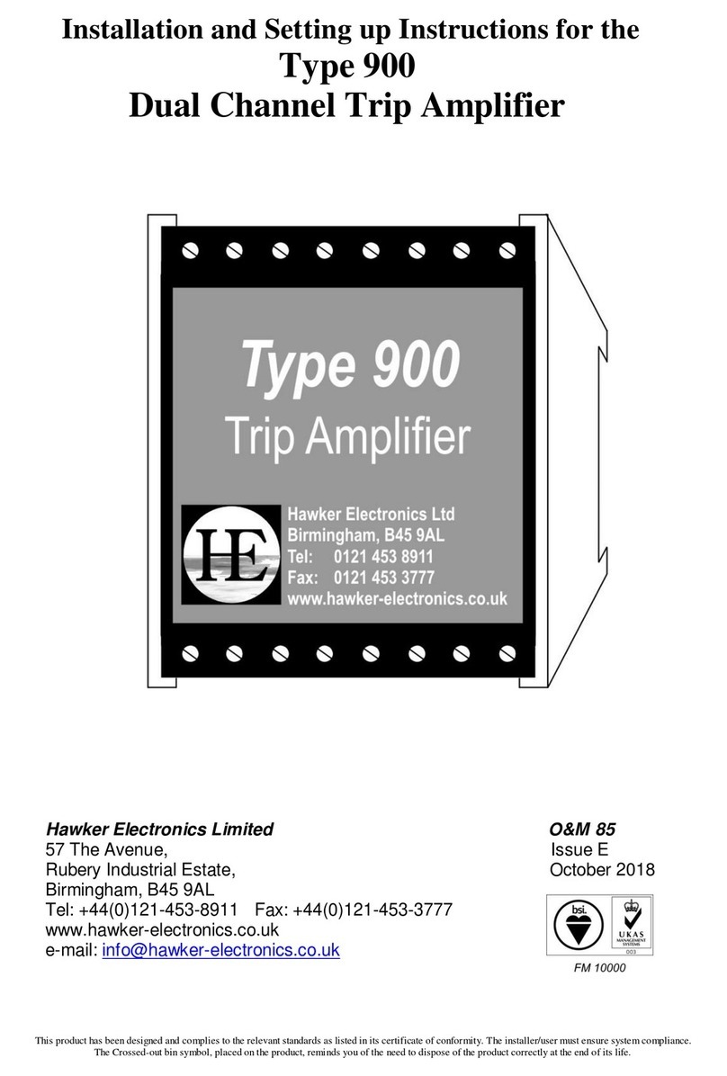 Hawker Type 900 Installation and Setting-Up Instructions