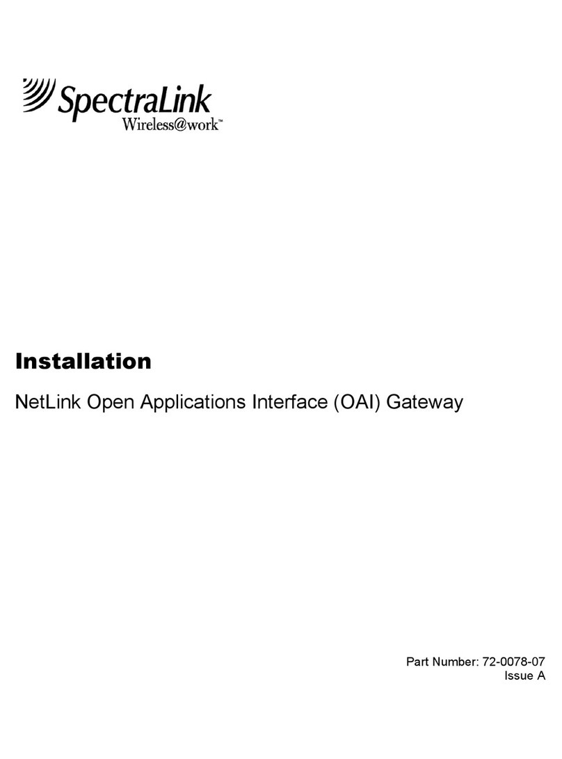 SpectraLink MOG600 User manual
