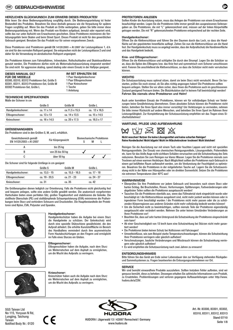 Hudora 83300 Usage instructions