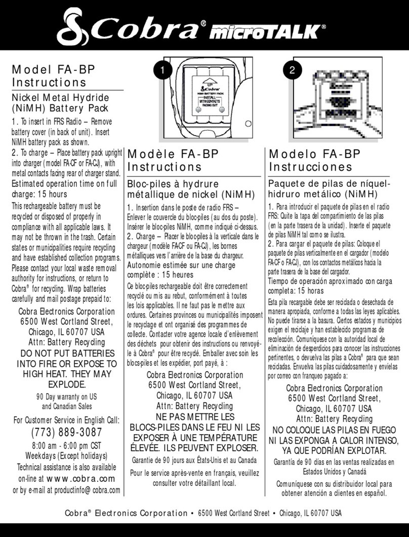 Cobra microTALK FA-BP instructions