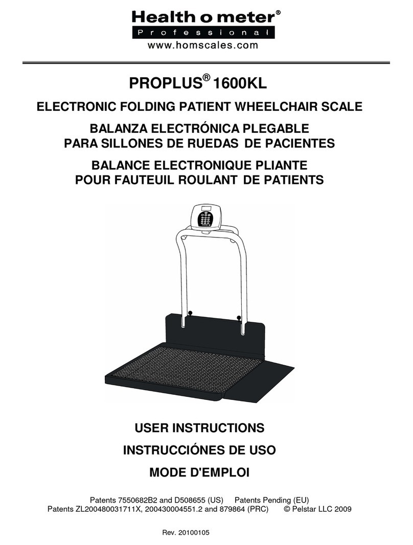 Health O Meter PROPLUS 1600KL User instructions