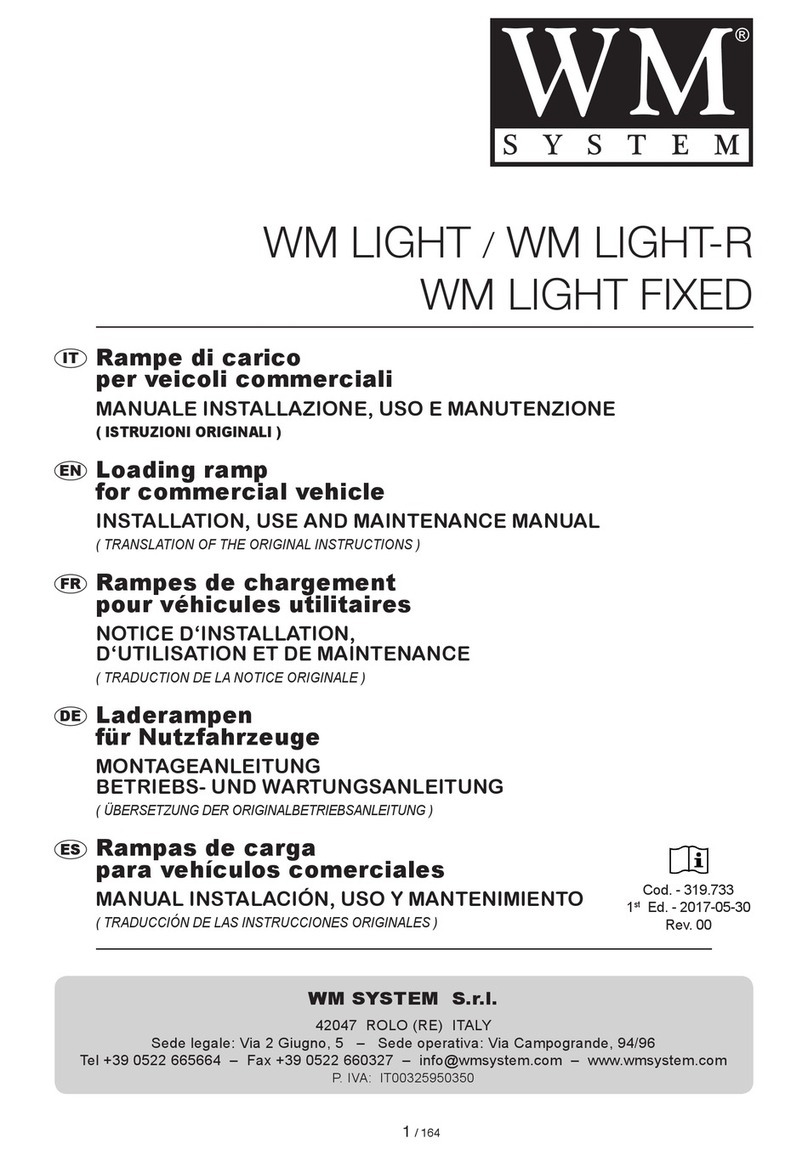 WM System WM LIGHT Installation, use and maintenance manual