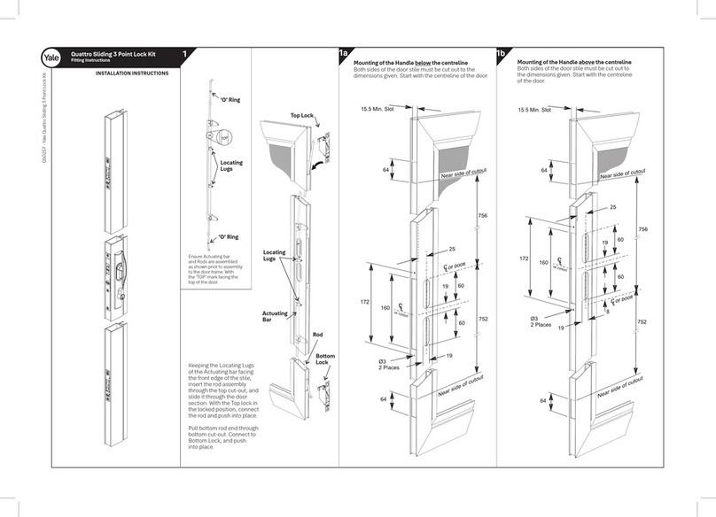 Yale Quattro Sliding 3 installation instructions