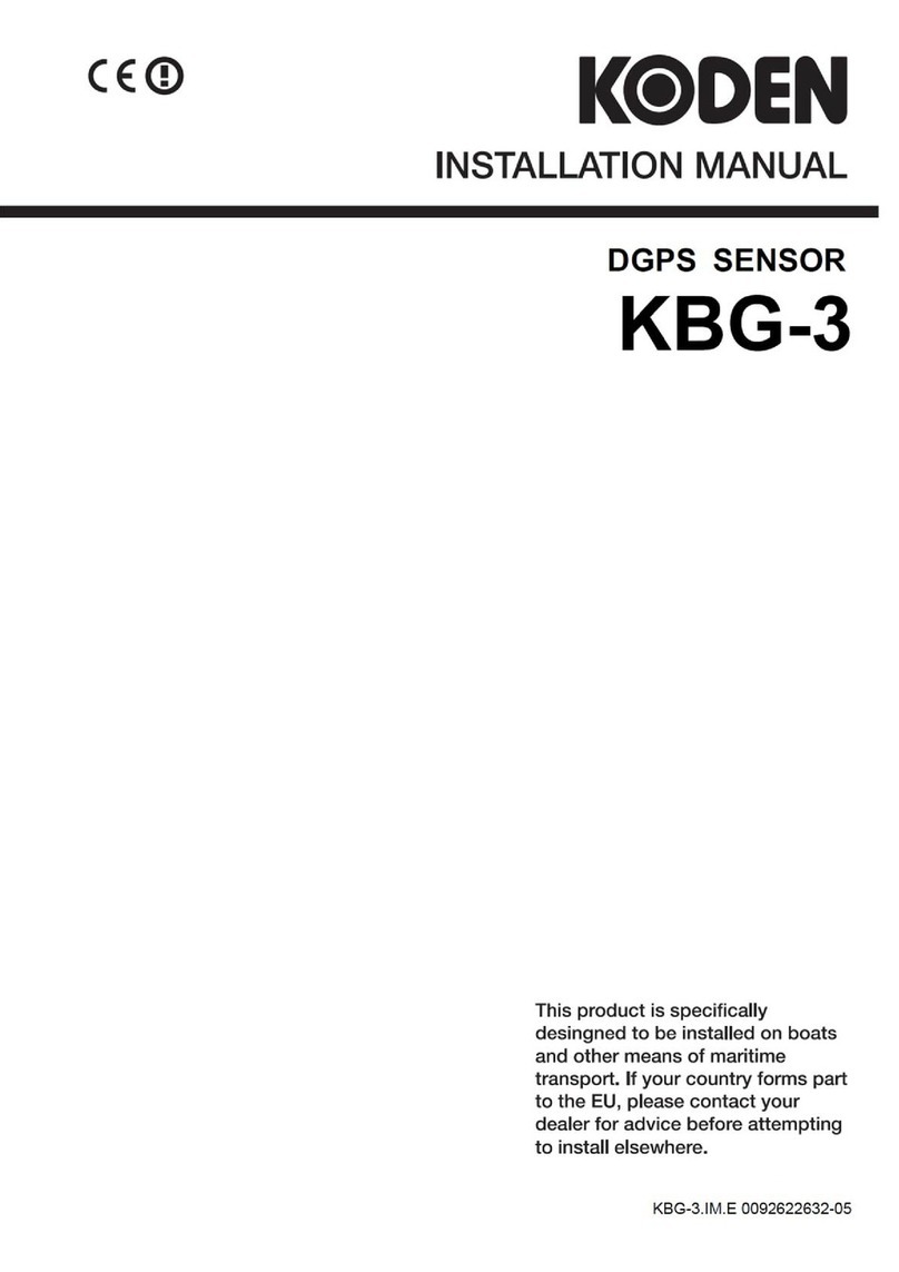 Koden KBG-3 installation manual