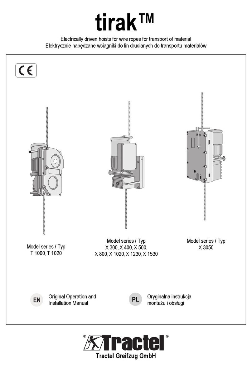 Tractel T 1000 User manual