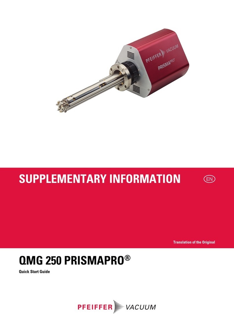 Pfeiffer Vacuum PRISMAPRO QMG 250 quick start guide