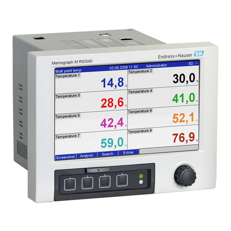 Endress+Hauser Memograph M RSG40 Brief operating instructions Endress+Hauser Memograph M RSG40 Brief operating instructions