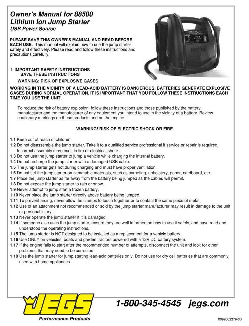 Jegs 88500 owner's manual