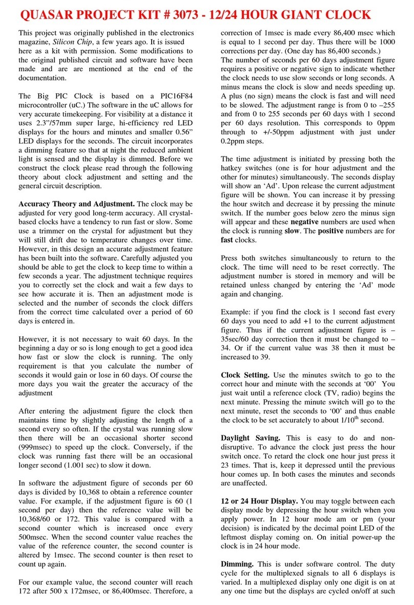 Quasar 3073 manual