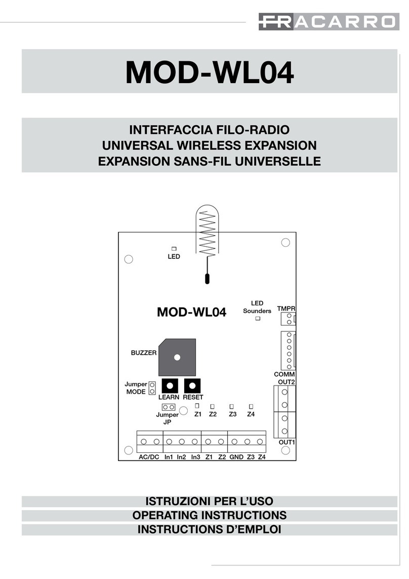 Fracarro MOD-WL04 User manual