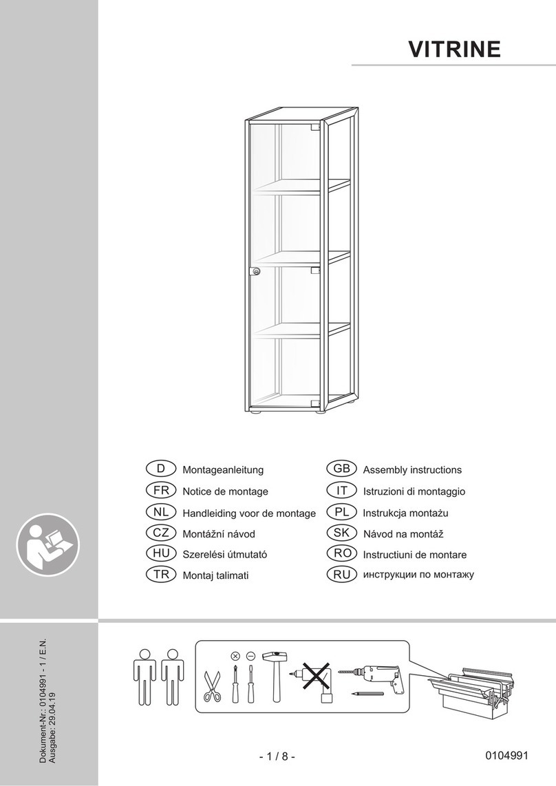 VITRINE OPTIMA 5819053425 Assembly instructions VITRINE OPTIMA 5819053425 Assembly instructions