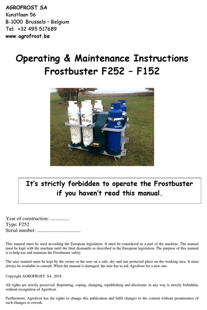AGROFROST Frostbuster F252 Operating & maintenance instructions