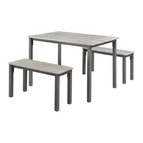 4D Concepts BOLTZERO DINING SET 159956 User manual