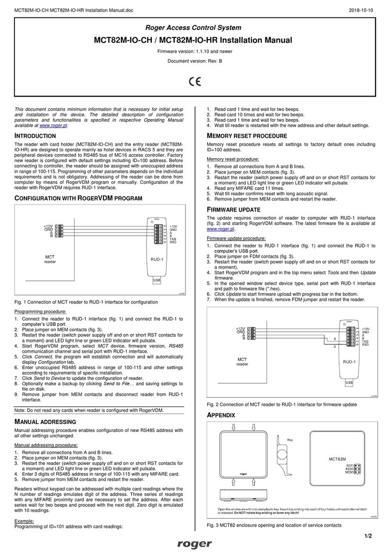 Roger MCT82M-IO-CH User manual