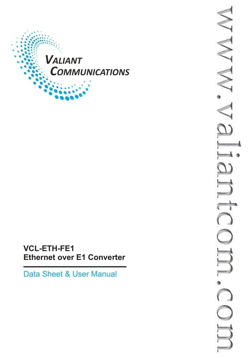 Valiant VCL-ETH-FE1 Data sheet & user manual