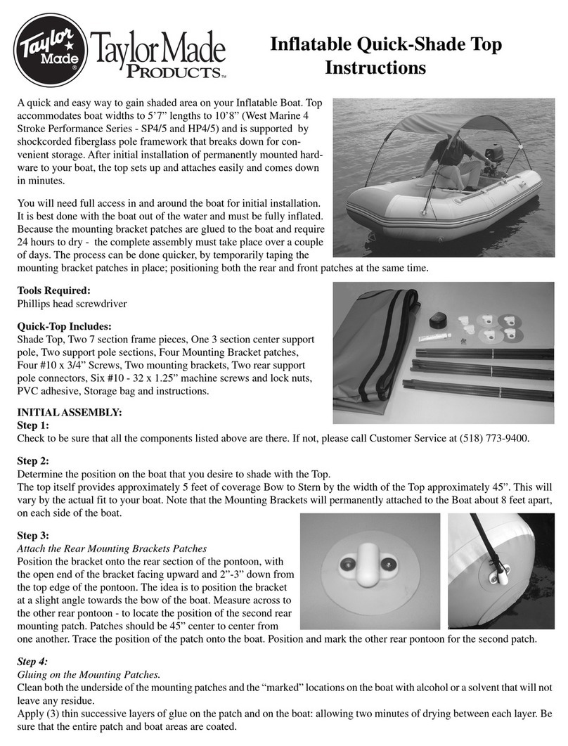 Taylor Made Inflatable Quick-Shade Top instructions