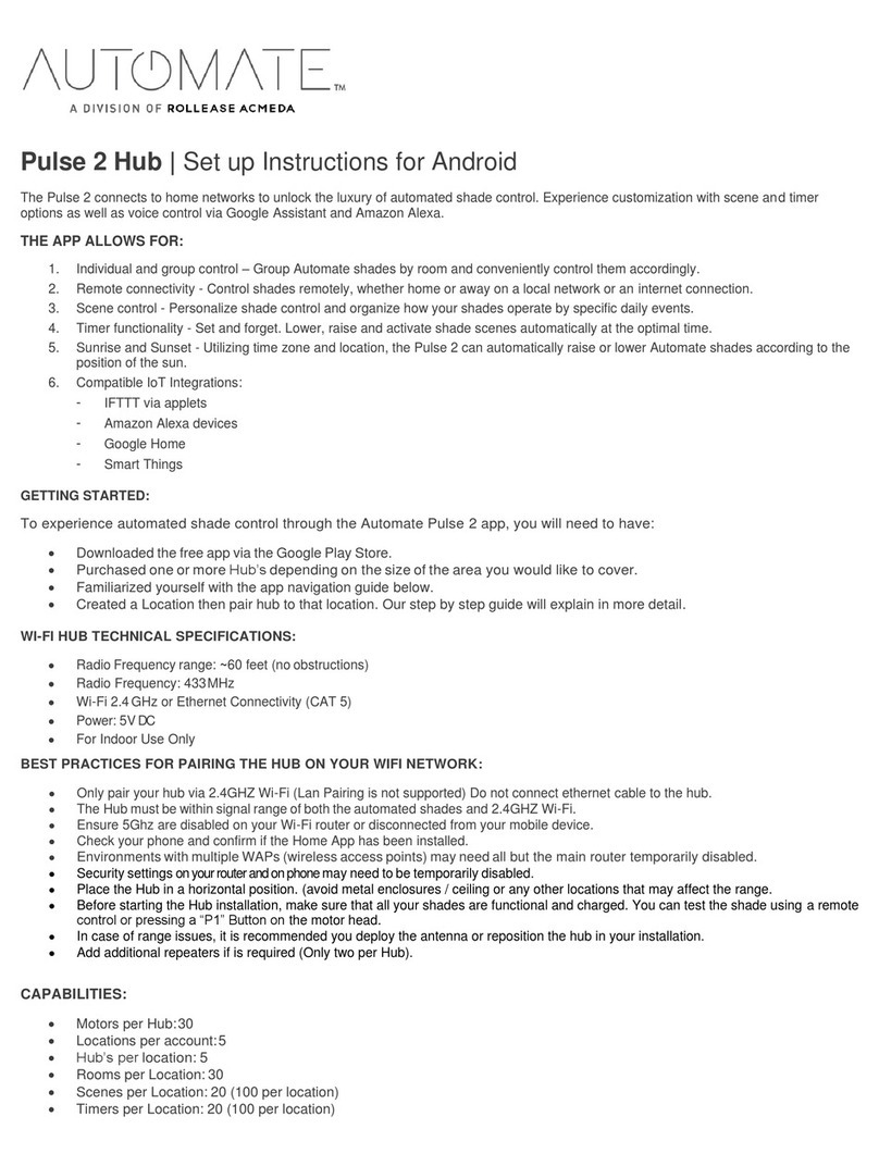 rollease acmeda AUTOMATE Pulse 2 Setup instructions