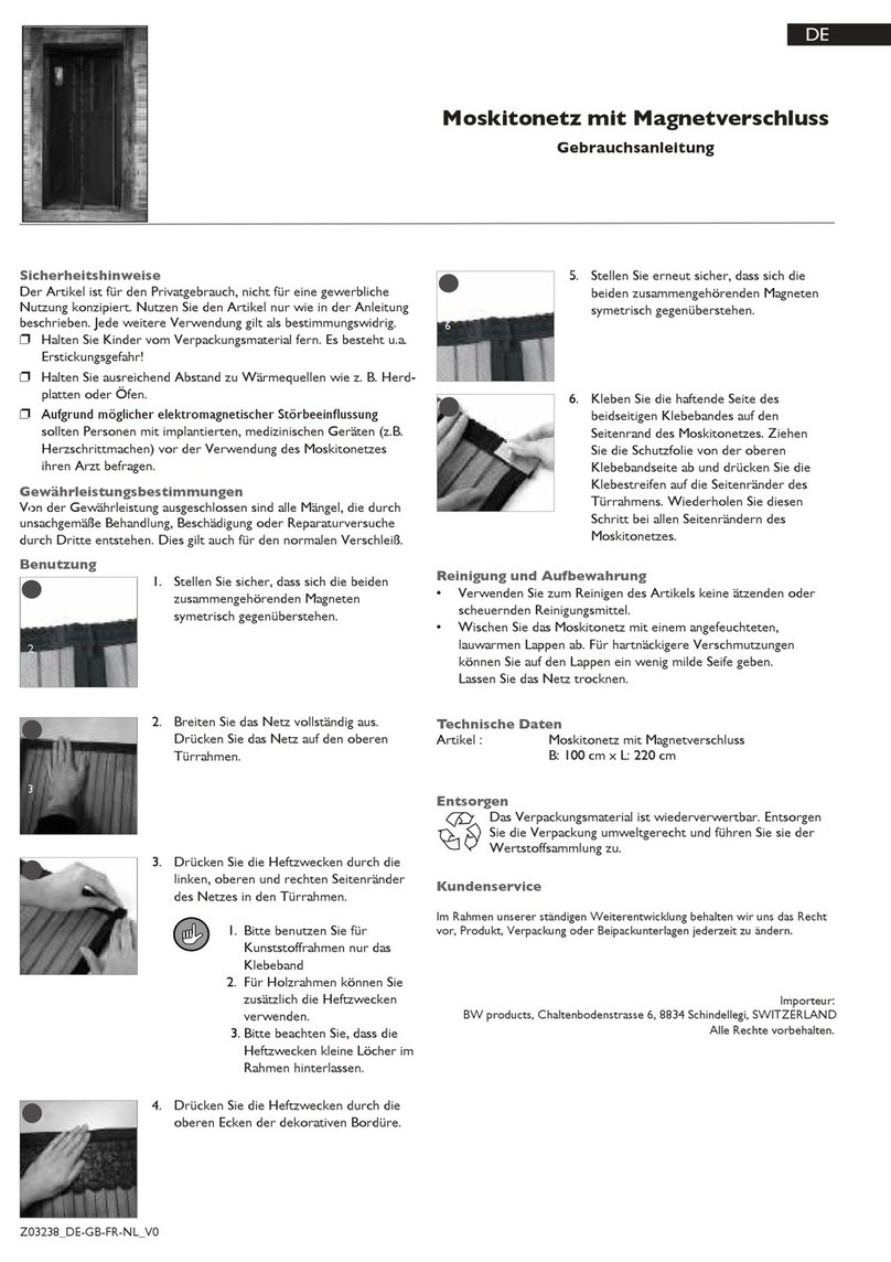 Lehner Versand Moscito net with magnetic lock operating instructions Lehner Versand Moscito net with magnetic lock operating instructions