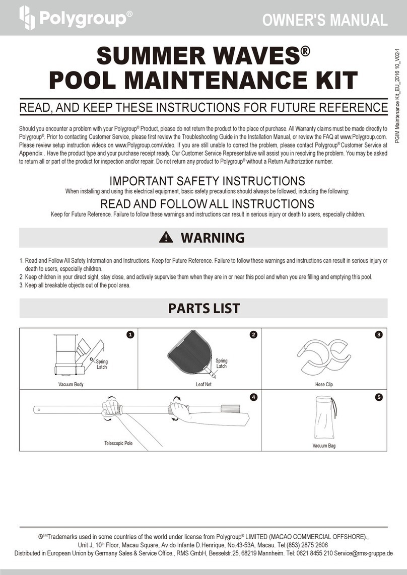 Polygroup SUMMER WAVES POOL MAINTENANCE KIT User manual Polygroup SUMMER WAVES POOL MAINTENANCE KIT User manual