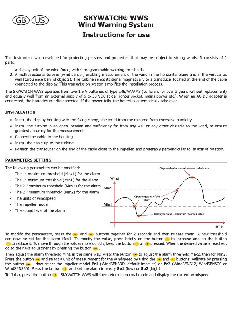 JDC Instruments SKYWATCH WWS Instructions for use JDC Instruments SKYWATCH WWS Instructions for use