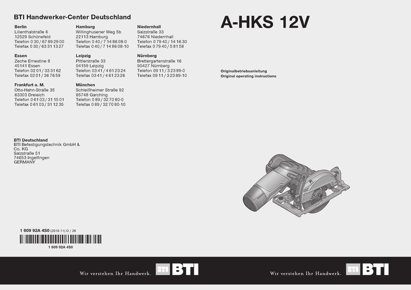 BTI A-HKS 12V Original operating instructions