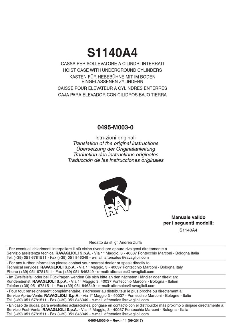 Ravaglioli S1140A4 Translation of the original instructions