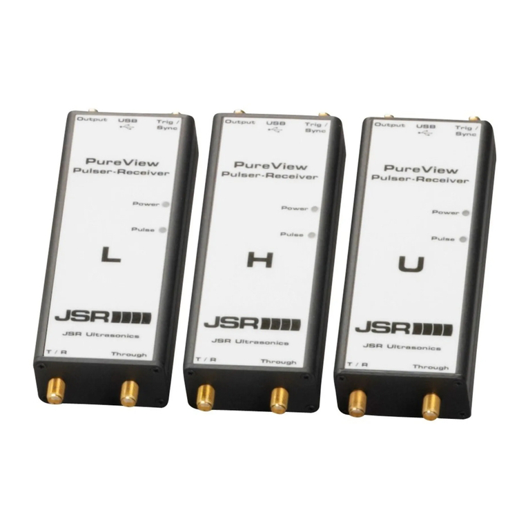 JSR Ultrasonics PureView Series Operator's manual