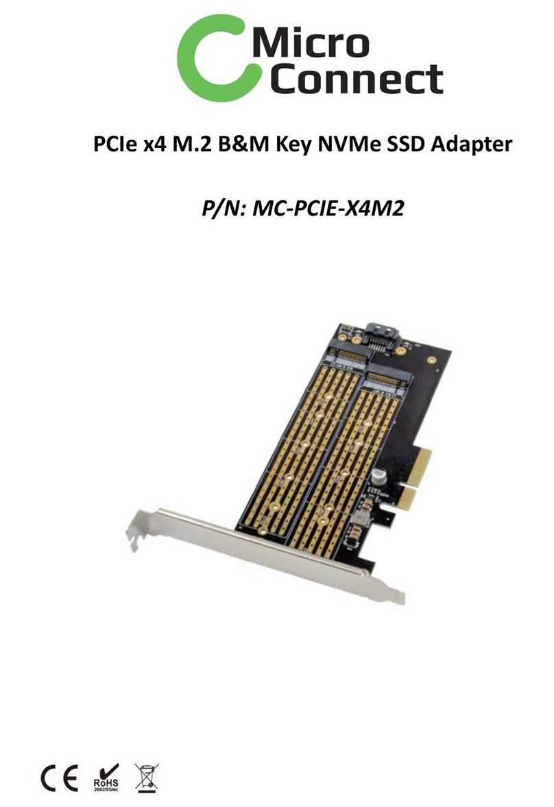 MicroConnect MC-PCIE-X4M2 User manual