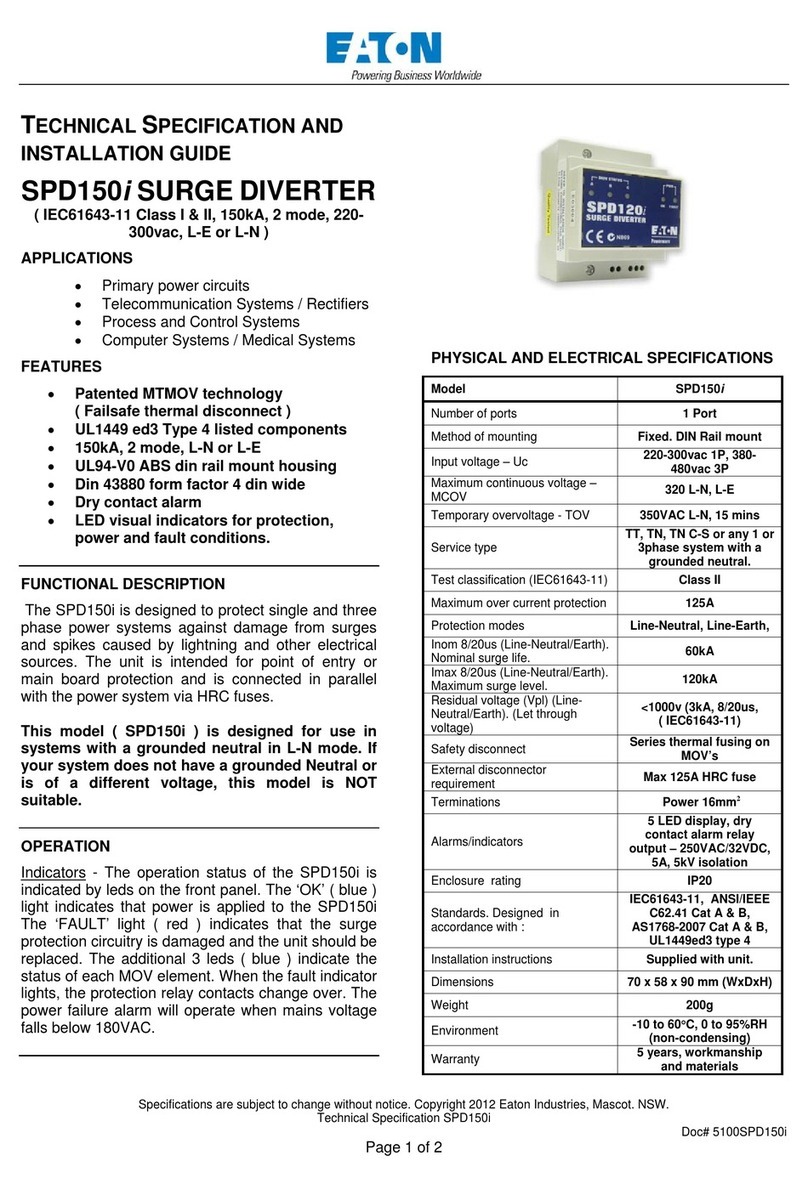 Eaton SPD150i User manual