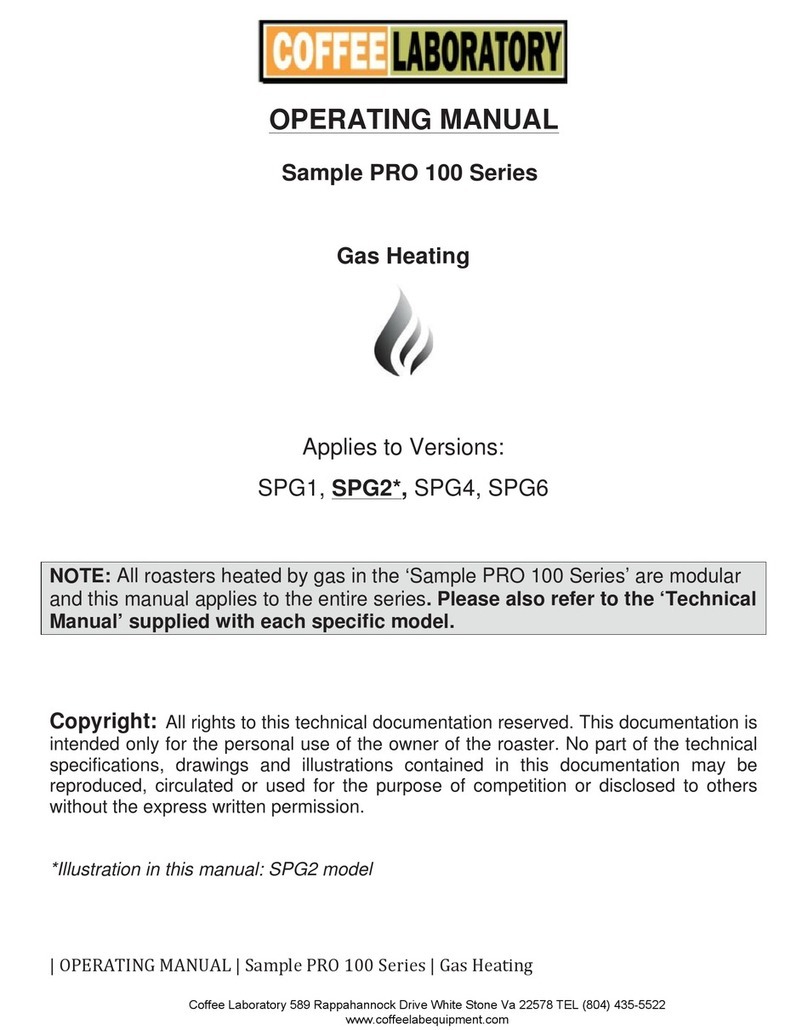 Coffee Laboratory Sample PRO 100 Series operating manual