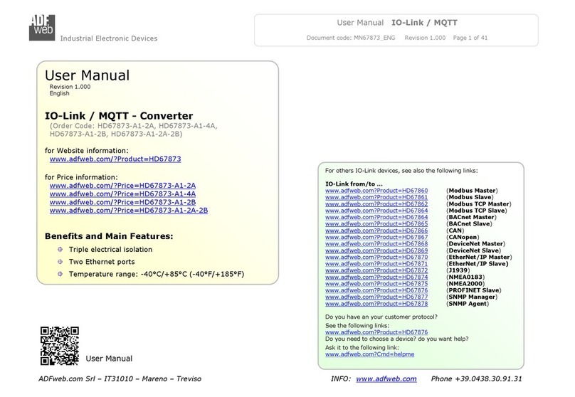 ADF Web HD67873-A1-2A User manual