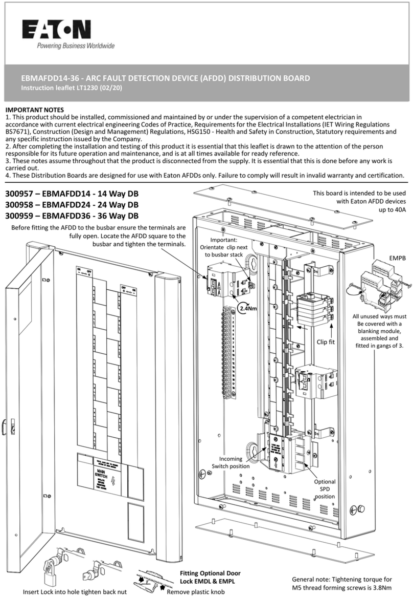 Eaton EBMAFDD14 Instruction leaflet