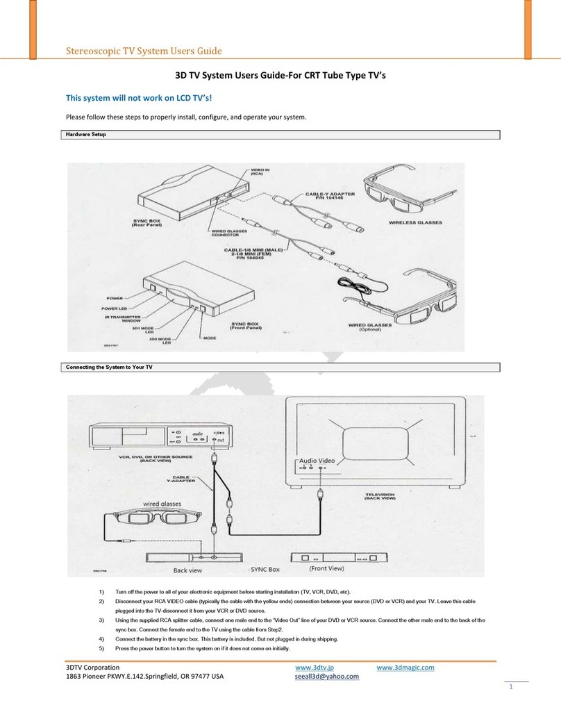 3DTV CRT TV 3D Kit User manual