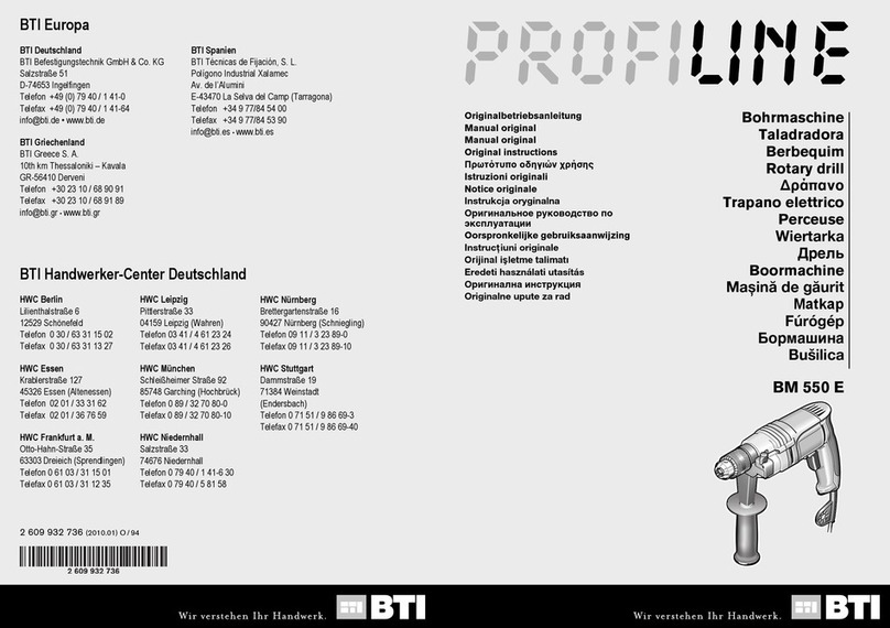 BTI PROFILINE BM 550 E Original instructions