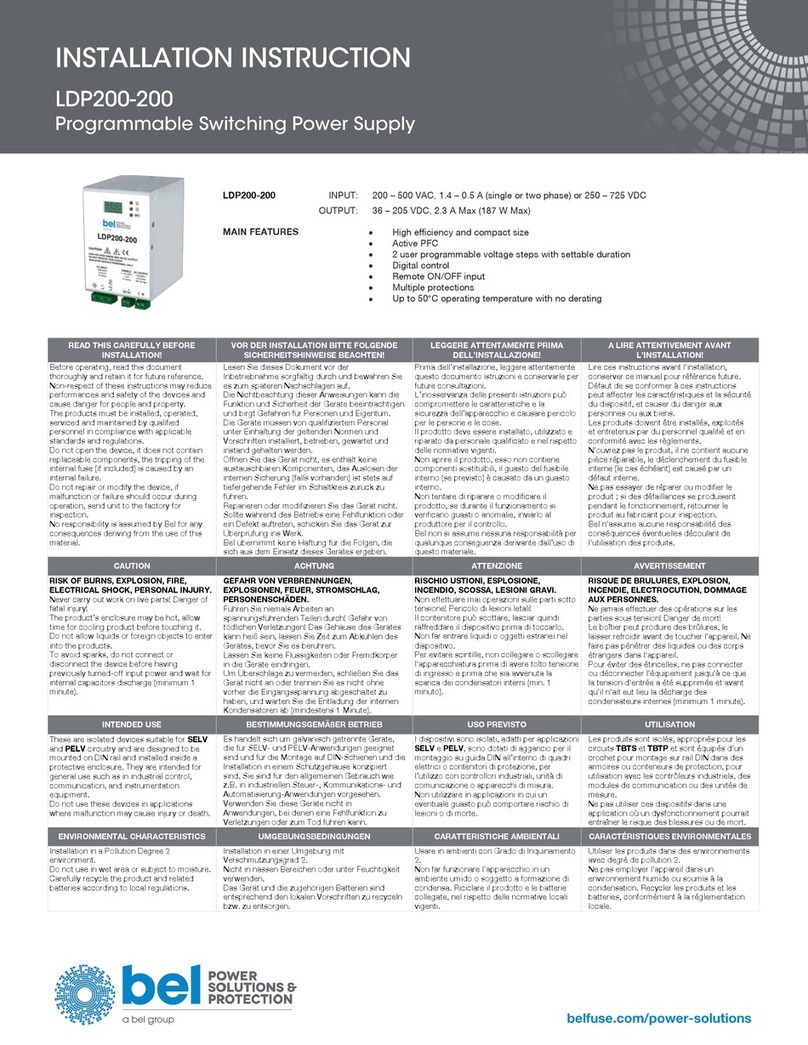 BEL LDP200-200 Installation instruction