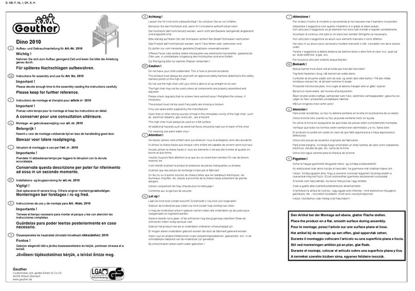 Geuther Dino 2010 Instructions for assembly