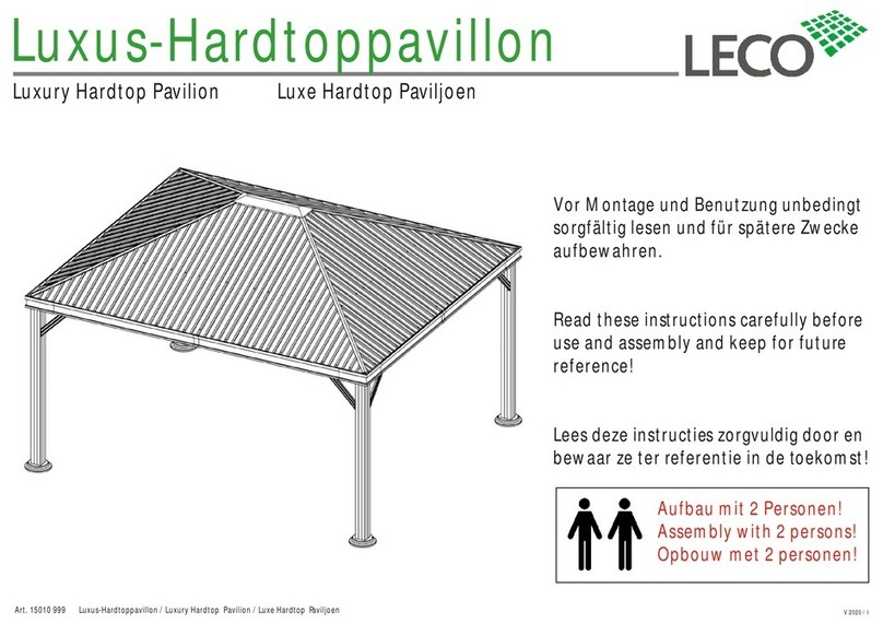 leco Luxury Hardtop Pavilion User manual