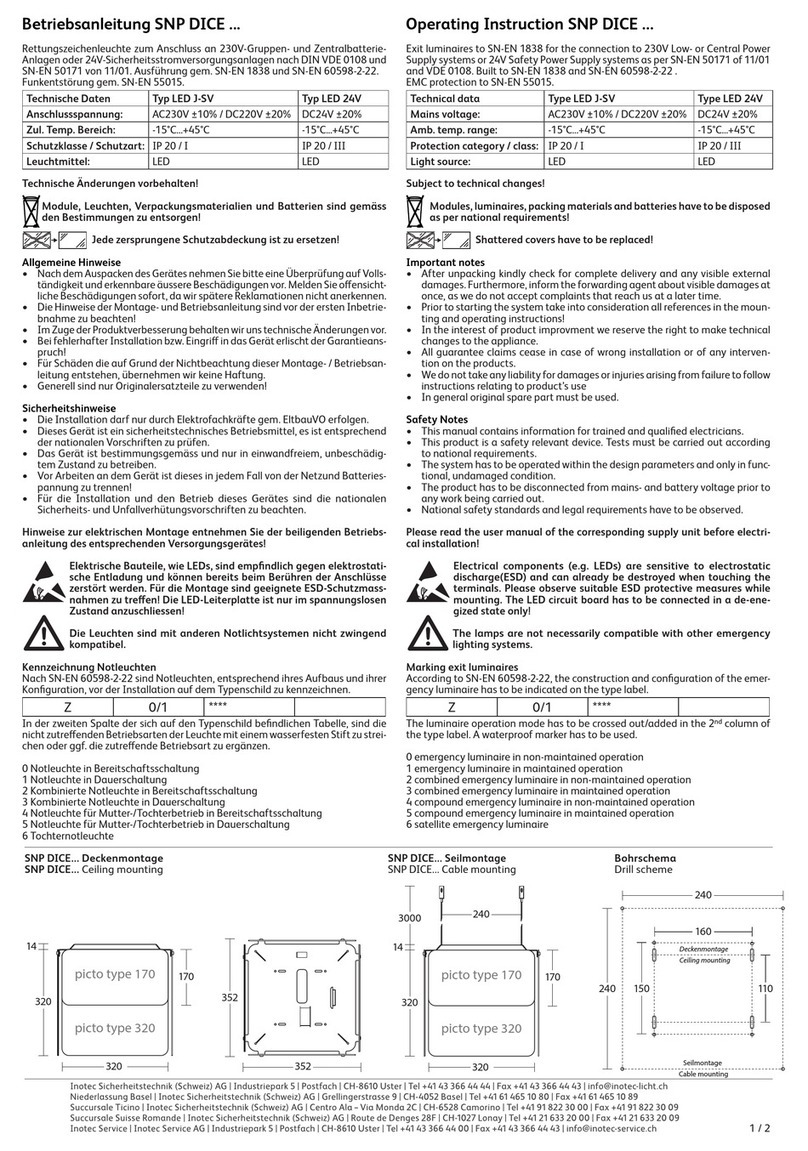InoTec LED J-SV Operating	 instruction