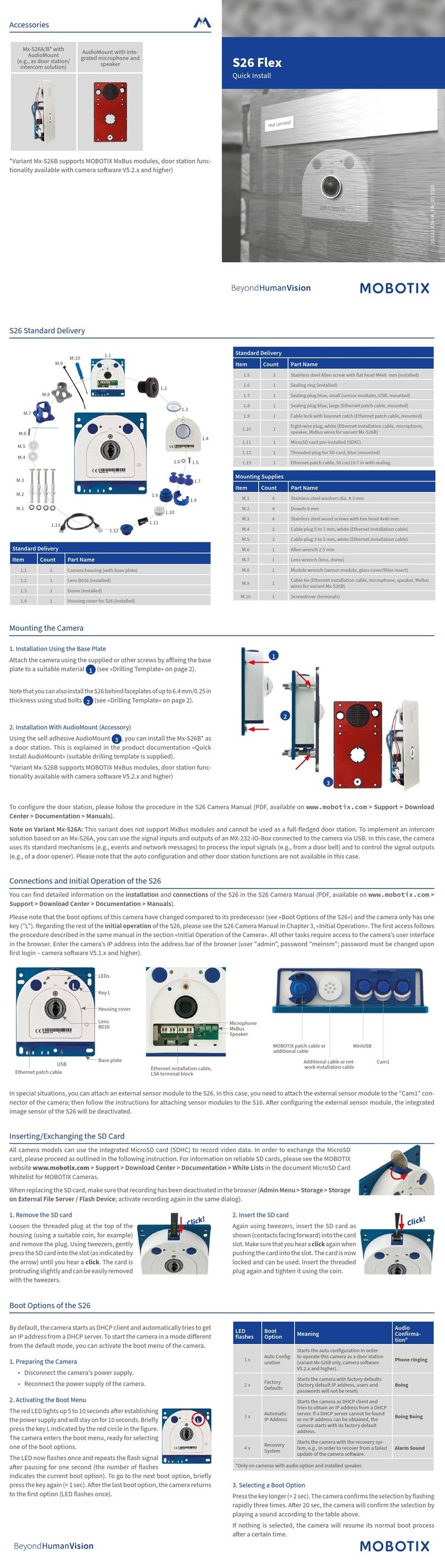 Mobotix S26 Flex Instructions for use
