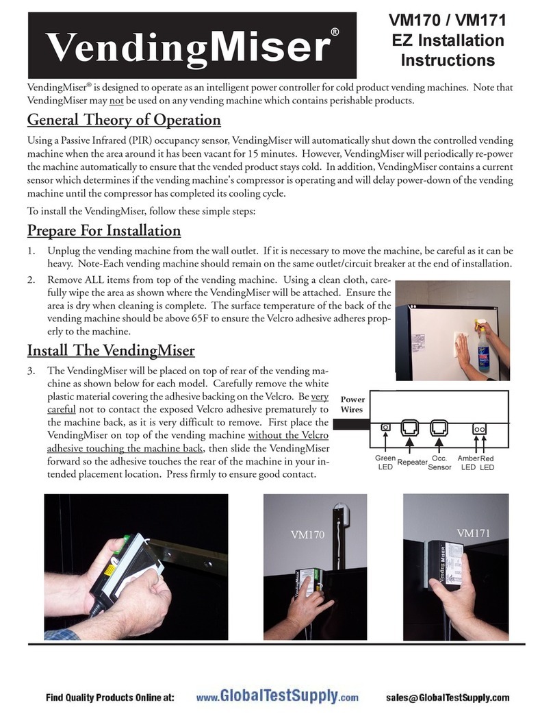 USA Technologies VendingMiser VM170 EZ Installation Instructions