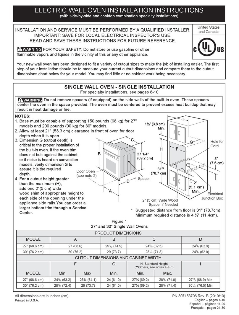 Frigidaire FGET2766UFB installation instructions