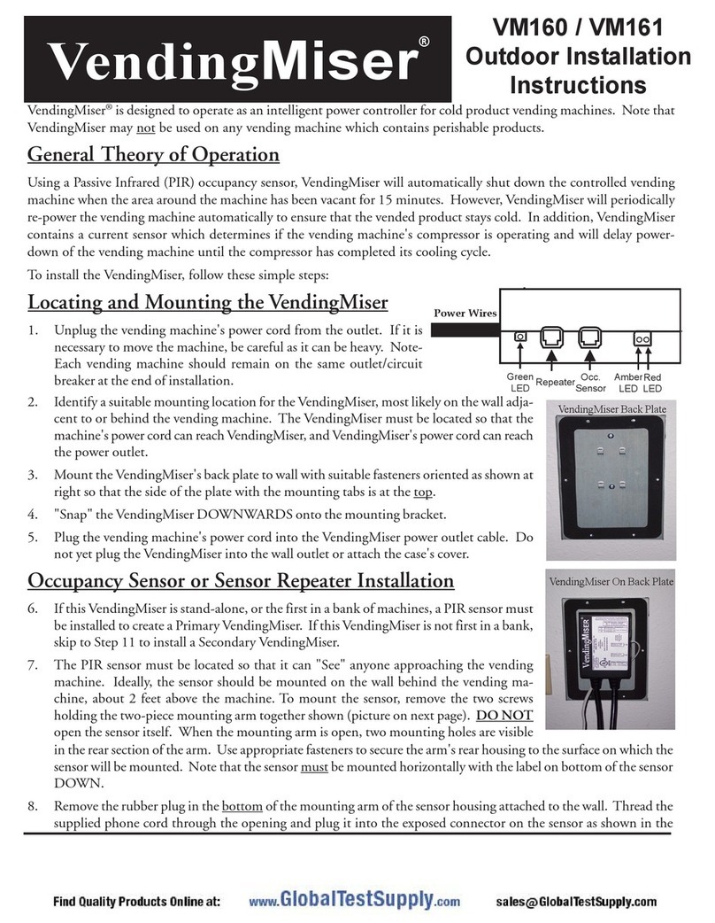 USA Technologies VendingMiser VM160 Outdoor Installation Instructions