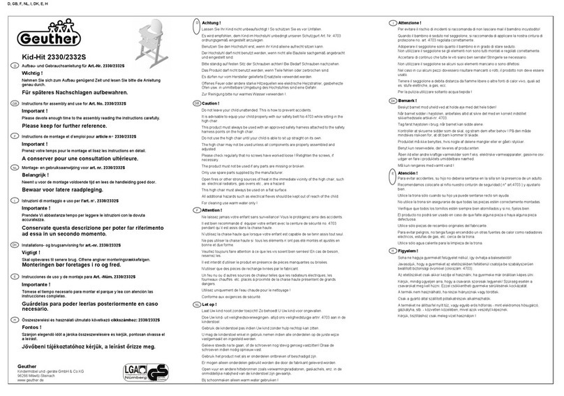 Geuther Kid-Hit Instructions for assembly