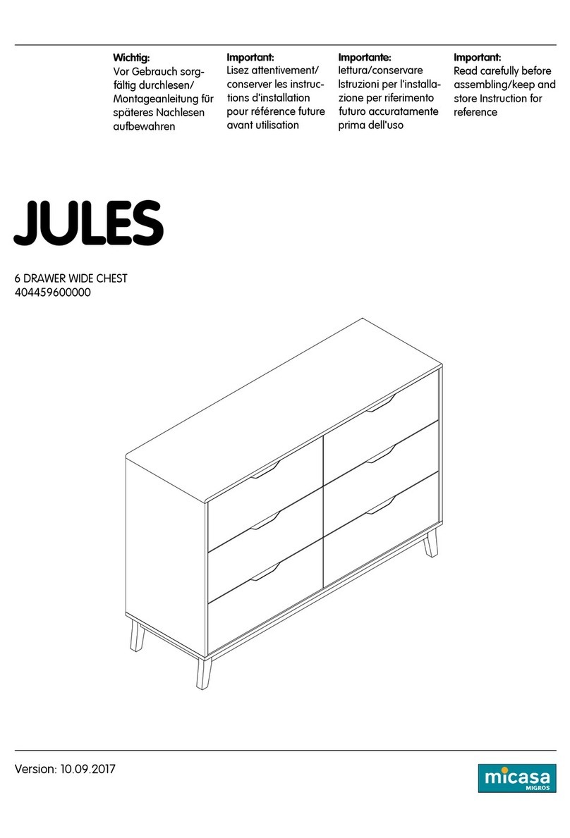 MIGROS Micasa JULES 3992-78-6 manual