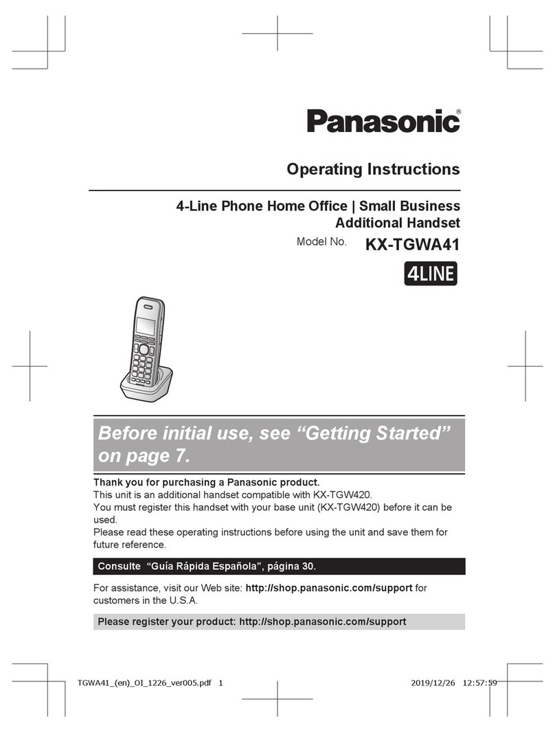 Panasonic KX-TGWA41 operating instructions
