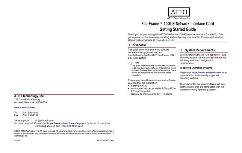 ATTO Technology FastFrame NS11 Getting started guide