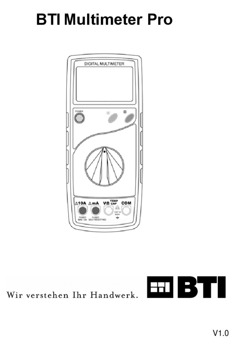 BTI Multimeter Pro operating instructions